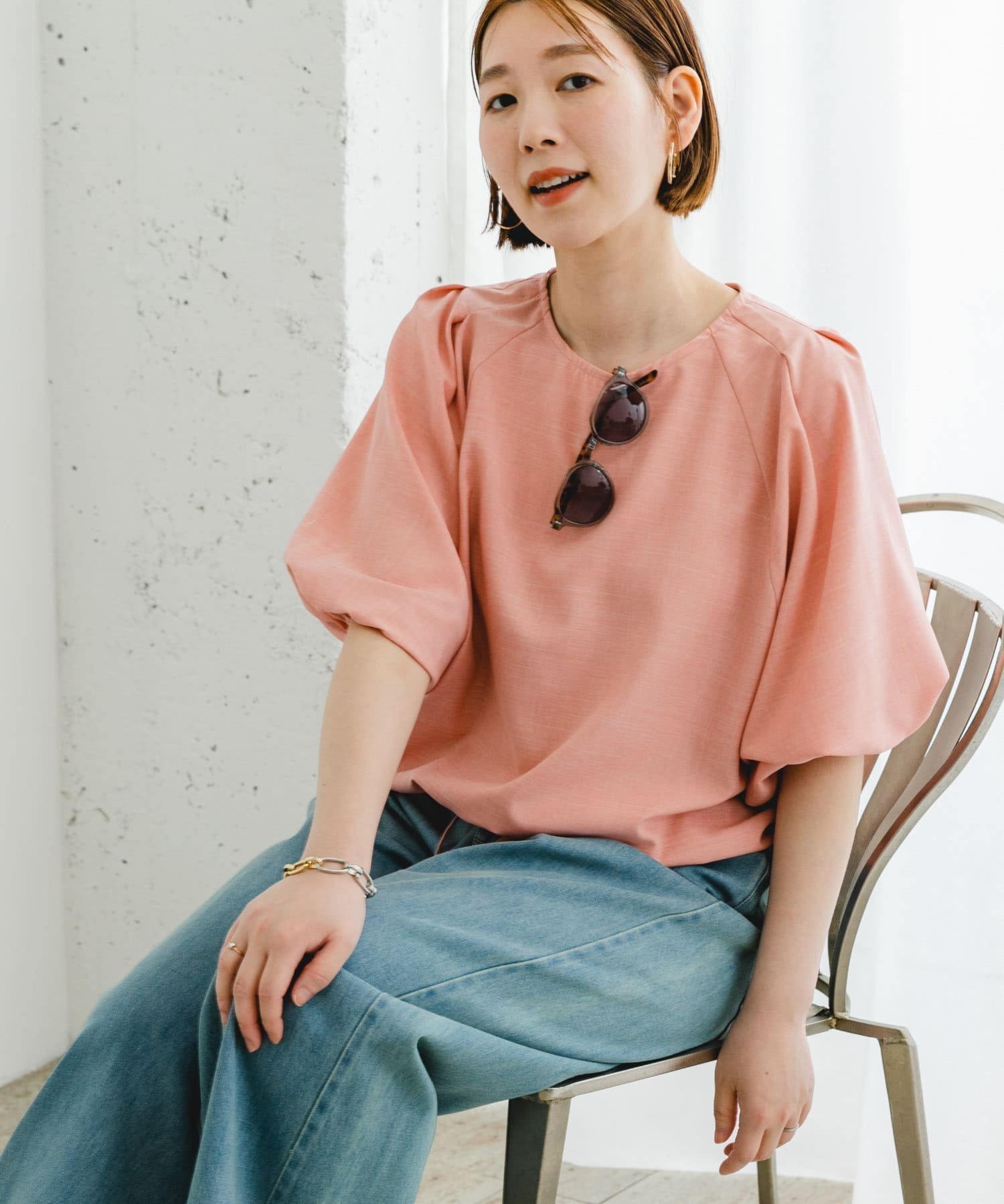 【アーバンリサーチ ロッソ/URBAN RESEARCH ROSSO】のF by ROSSO 速乾ブラウジングパフブラウス インテリア・キッズ・メンズ・レディースファッション・服の通販 founy(ファニー) 　ファッション　Fashion　レディースファッション　Fashion for Women　トップス・カットソー　Cut & Sew Tops　シャツ・ブラウス・オフィスカジュアル　Elegant Blouses & Button-Ups　2025年　2025　2025春夏・S/S　Spring/Summer 2025 SS25　ギャザー　Gathered, Ruffled　クロップド　Cropped, Short Length　コンパクト　Compact, Small Size　シンプル　Simple, Minimal　ボトム　Bottoms, Lower Wear　リボン　Ribbon, Bow　夏　Summer　S/S・春夏　SS, Spring/Summer, Warm Season　PINK|ID: prp329100004552209 ipo3291000000033055810