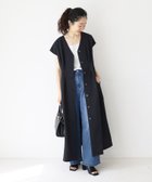 【ルクールブラン/le.coeur blanc】の《WEB限定アイテム》リネンライクフロントボタンワンピース 人気、トレンドファッション・服の通販 founy(ファニー) ファッション Fashion レディースファッション WOMEN ワンピース Dress デニム Denim リラックス Relax 夏 Summer thumbnail ブラック|ID: prp329100004552268 ipo3291000000032250828