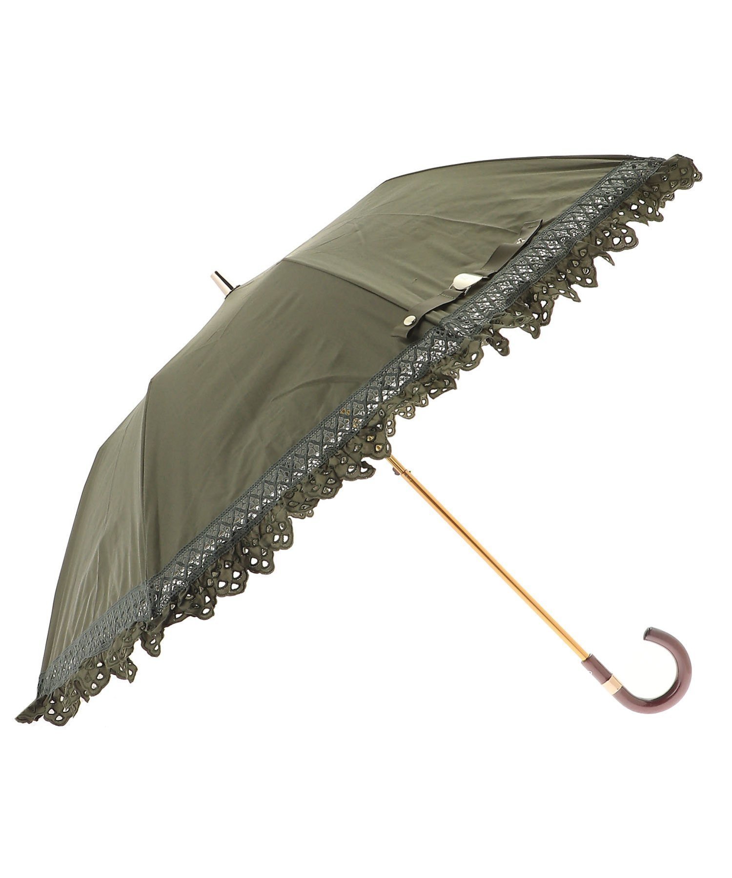 【ムーンバット/MOONBAT】のPOLO RALPH LAUREN(ポロ ラルフ ローレン) レディース 日傘 折りたたみ傘 晴雨兼用 遮光 遮熱 UV エンブフリル インテリア・キッズ・メンズ・レディースファッション・服の通販 founy(ファニー) 　ファッション　Fashion　レディースファッション　Ladies' Fashion Online　傘 / レイングッズ　Umbrellas/Rainwear　エンブロイダリー　Embroidery　傘　Umbrella　定番　Standard　日傘　Parasol　カーキ|ID: prp329100004552301 ipo3291000000032517543