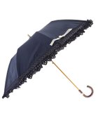 【ムーンバット/MOONBAT】のPOLO RALPH LAUREN(ポロ ラルフ ローレン) レディース 日傘 折りたたみ傘 晴雨兼用 遮光 遮熱 UV エンブフリル ネイビーブルー|ID: prp329100004552301 ipo3291000000032517546