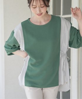 【イッカ/ikka】の異素材切り替えサイドリボンプルオーバー 人気、トレンドファッション・服の通販 founy(ファニー) ファッション Fashion レディースファッション WOMEN トップス・カットソー Tops/Tshirt プルオーバー Pullover シンプル Simple リボン Ribbon |ID:prp329100004552333