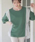 【イッカ/ikka】の異素材切り替えサイドリボンプルオーバー 人気、トレンドファッション・服の通販 founy(ファニー) ファッション Fashion レディースファッション WOMEN トップス・カットソー Tops/Tshirt プルオーバー Pullover シンプル Simple リボン Ribbon thumbnail グリーンケイ|ID: prp329100004552333 ipo3291000000032174049
