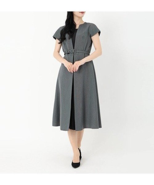 【ストロベリーフィールズ/STRAWBERRY FIELDS】のセンタープリーツ半袖ワンピース インテリア・キッズ・メンズ・レディースファッション・服の通販 founy(ファニー) 　ファッション　Fashion　レディースファッション　WOMEN　ワンピース　Dress　センター　Center　プリーツ　Pleats　半袖　Short Sleeve　ブラック|ID: prp329100004552338 ipo3291000000032316427