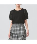【ビームス ウイメン/BEAMS】の【7/25再値下げ】スリット パフスリーブ Tシャツ BLACK|ID: prp329100004552342 ipo3291000000033631877