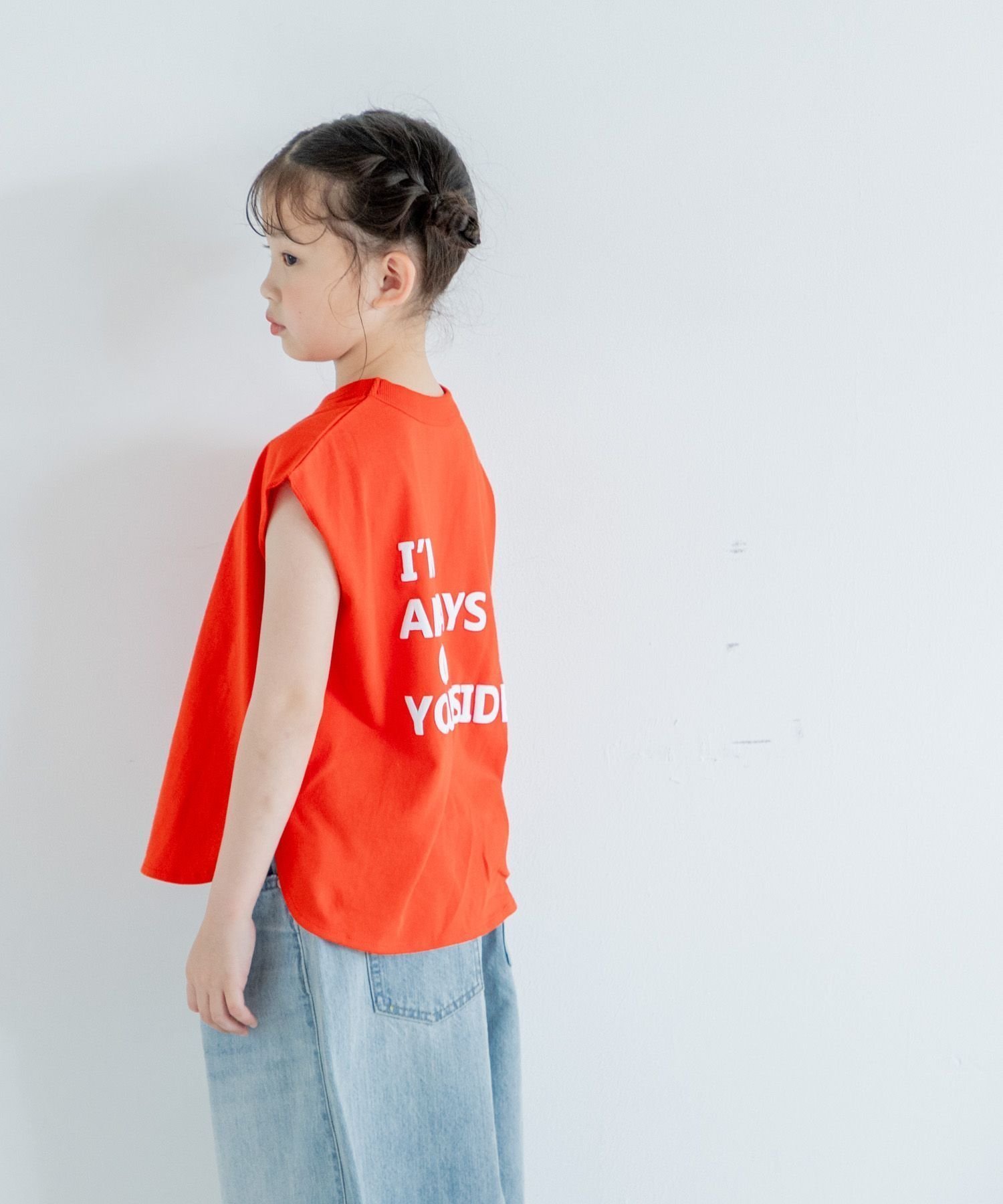 【ローリーズファーム/LOWRYS FARM / KIDS】のプリントロゴタンク インテリア・キッズ・メンズ・レディースファッション・服の通販 founy(ファニー) 　ファッション　Fashion　キッズファッション　KIDS Children’s Clothing　おすすめ　Recommend　カラフル　Colorful　ショーツ　Shorts　ノースリーブ　No Sleeve　プリント　Print　ボトム　Bottom　夏　Summer　無地　Plain Color　レッド|ID: prp329100004552344 ipo3291000000032680132