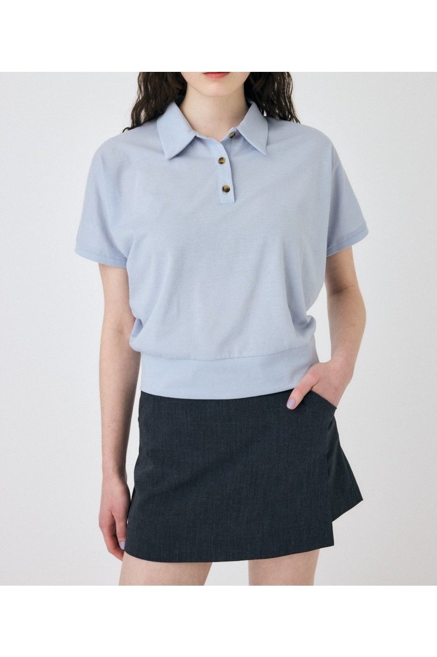 【マウジー/moussy】のSHEER LOOSE ポロ TEE インテリア・キッズ・メンズ・レディースファッション・服の通販 founy(ファニー) 　ファッション　Fashion　レディースファッション　WOMEN　おすすめ　Recommend　カットソー　Cut And Sew　コンパクト　Compact　シアー　Sheer　ポロシャツ　Polo Shirt　人気　Popularity　再入荷　Restock/Back In Stock/Re Arrival　夏　Summer　春　Spring　S/S・春夏　Ss・Spring/Summer　L/BLU1|ID: prp329100004552345 ipo3291000000032303384