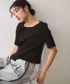 【アダム エ ロペ/ADAM ET ROPE'】の【WEB限定】アシンメトリーカッティングTシャツ ブラック(01)|ID: prp329100004552353 ipo3291000000032700006