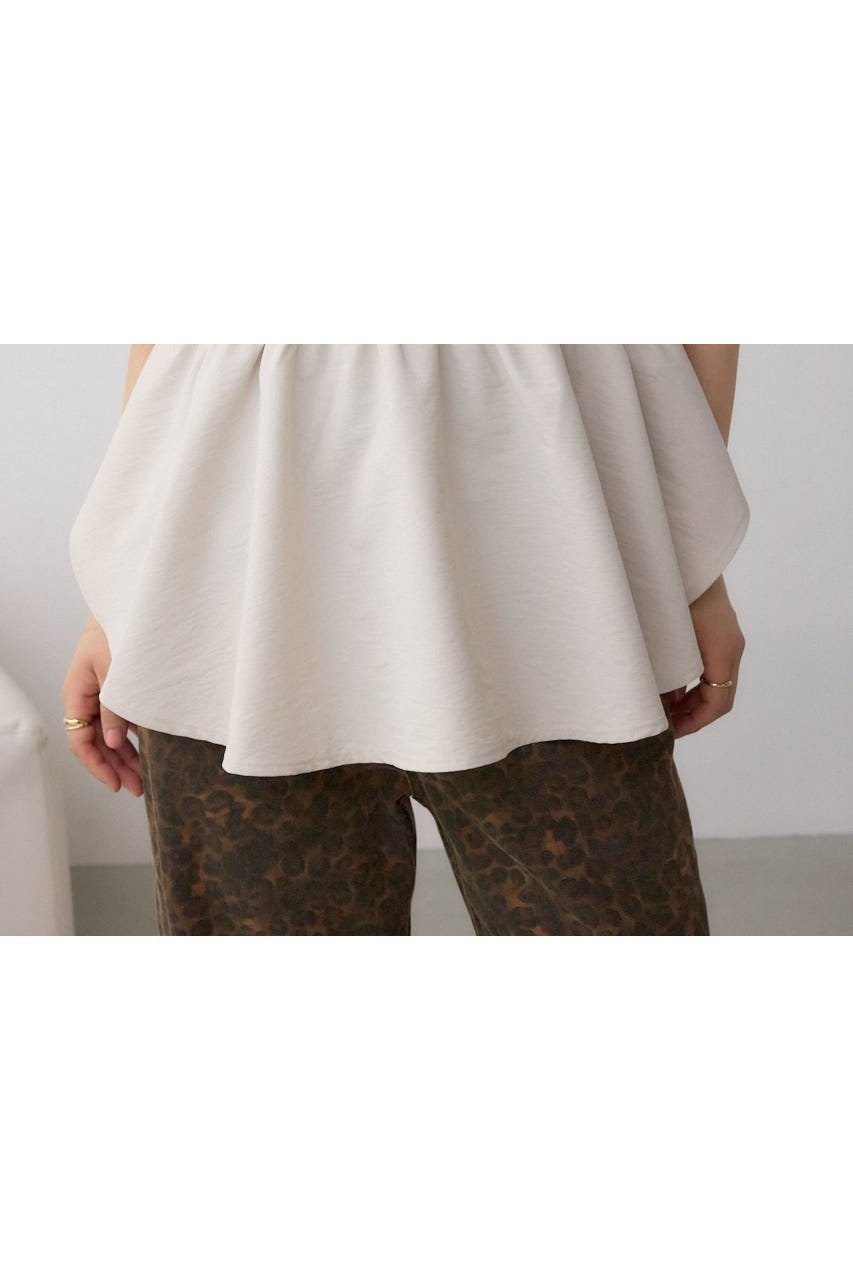 【アズール バイ マウジー/AZUL by moussy】の袖カフスペプラムトップス インテリア・キッズ・メンズ・レディースファッション・服の通販 founy(ファニー) 　ファッション　Fashion　レディースファッション　Ladies' Fashion Online　トップス・カットソー　Tops/Tshirt　おすすめ　Recommend　カフス　Cuffs　サンダル　Sandals　スラックス　Slacks　デニム　Denim　フェミニン　Feminine　ペプラム　Peplum　ミックス　Mix　エレガント 上品　Elegant　L/BEG1|ID: prp329100004552375 ipo3291000000032677593