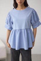 【アズール バイ マウジー/AZUL by moussy】の袖カフスペプラムトップス L/BLU1|ID: prp329100004552375 ipo3291000000032677594