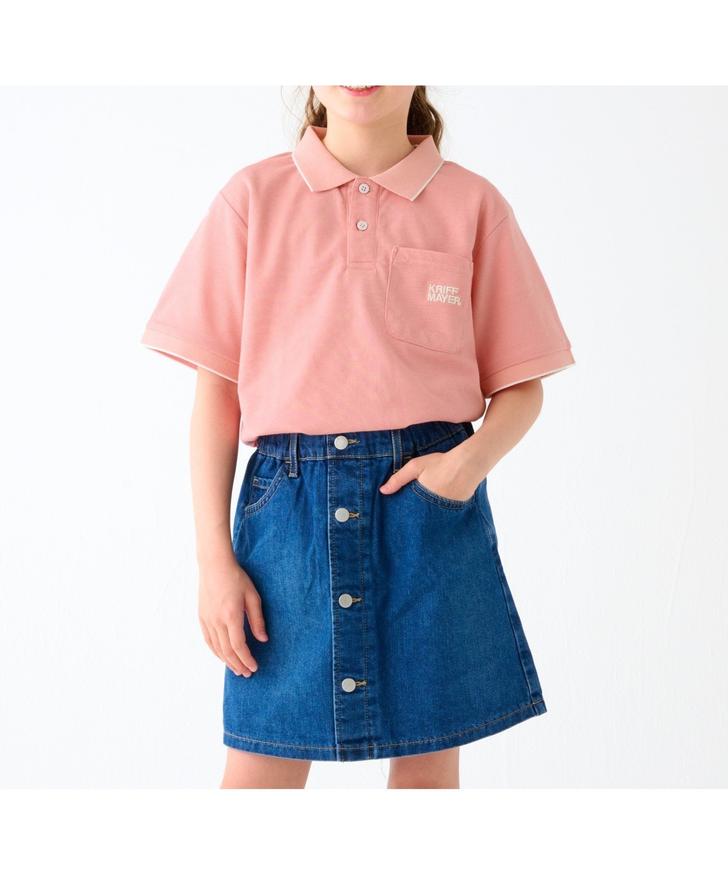 【クリフメイヤー キッズ/KRIFF MAYER / KIDS】のリブラインナノカノコポロ インテリア・キッズ・メンズ・レディースファッション・服の通販 founy(ファニー) 　ファッション　Fashion　キッズファッション　Fashion for Kids　シンプル　Simple, Minimal　スタンダード　Standard, Basic　PINK|ID: prp329100004552377 ipo3291000000032729640
