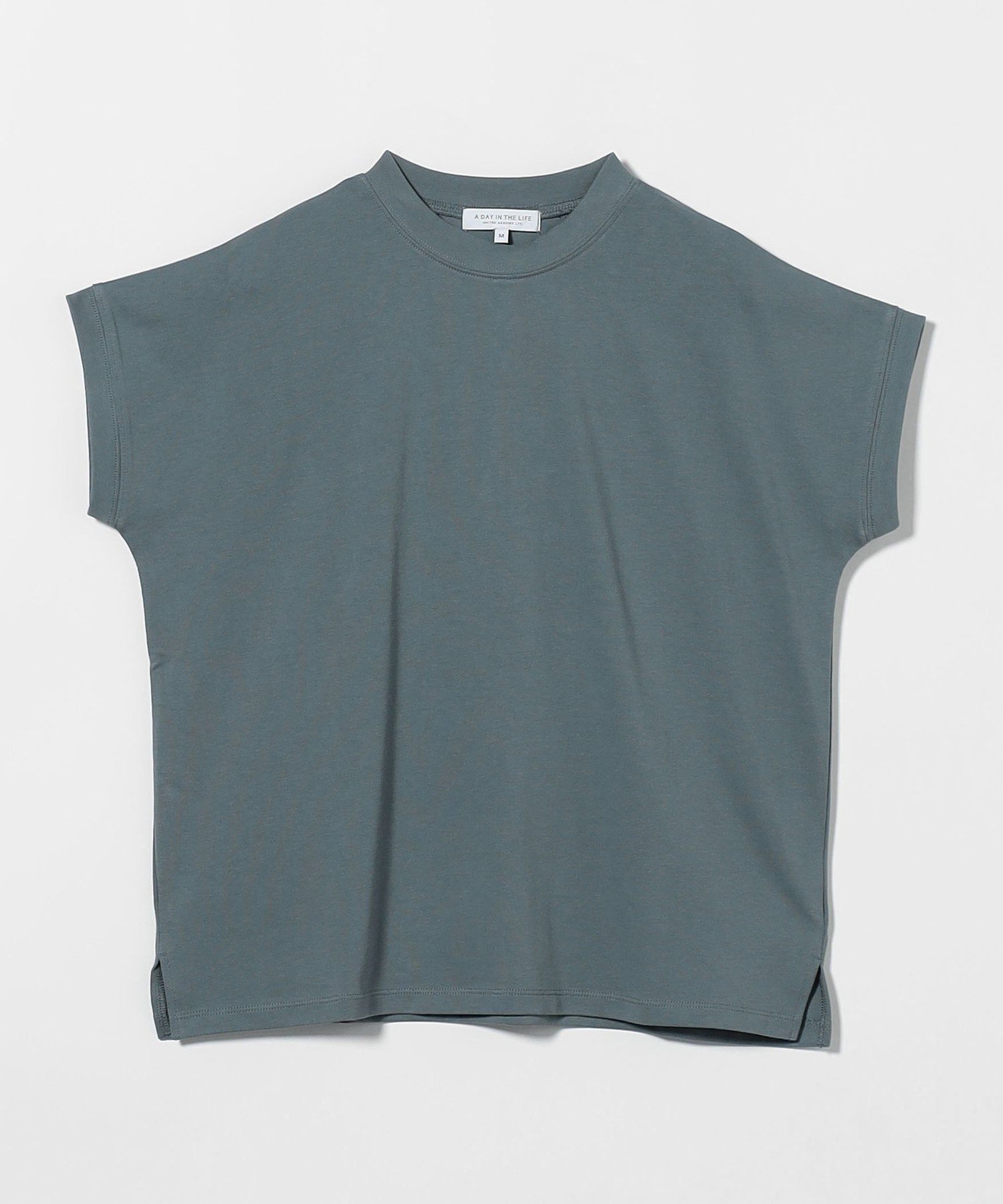 【ユナイテッドアローズ/UNITED ARROWS】のハイネック フレンチスリーブ Tシャツ A DAY IN THE LIFE インテリア・キッズ・メンズ・レディースファッション・服の通販 founy(ファニー) 　ファッション　Fashion　レディースファッション　Fashion for Women　トップス・カットソー　Cut & Sew Tops　シャツ・ブラウス・オフィスカジュアル　Elegant Blouses & Button-Ups　ロングTシャツ・Tシャツ　Longline T-Shirts & Tees　シンプル　Simple, Minimal　スリーブ　Sleeve, Long Sleeve / Short Sleeve　トレンド　Trend, Trending Now　定番　Standard, Basic Item　ハイネック　High Neck, Mock Neck　バランス　Balance, Style Balance　フレンチ　French, French Style　ボーダー　Border, Stripe　おすすめ　Recommended / Our Picks　夏　Summer　TURQUOISE|ID: prp329100004552413 ipo3291000000033570744