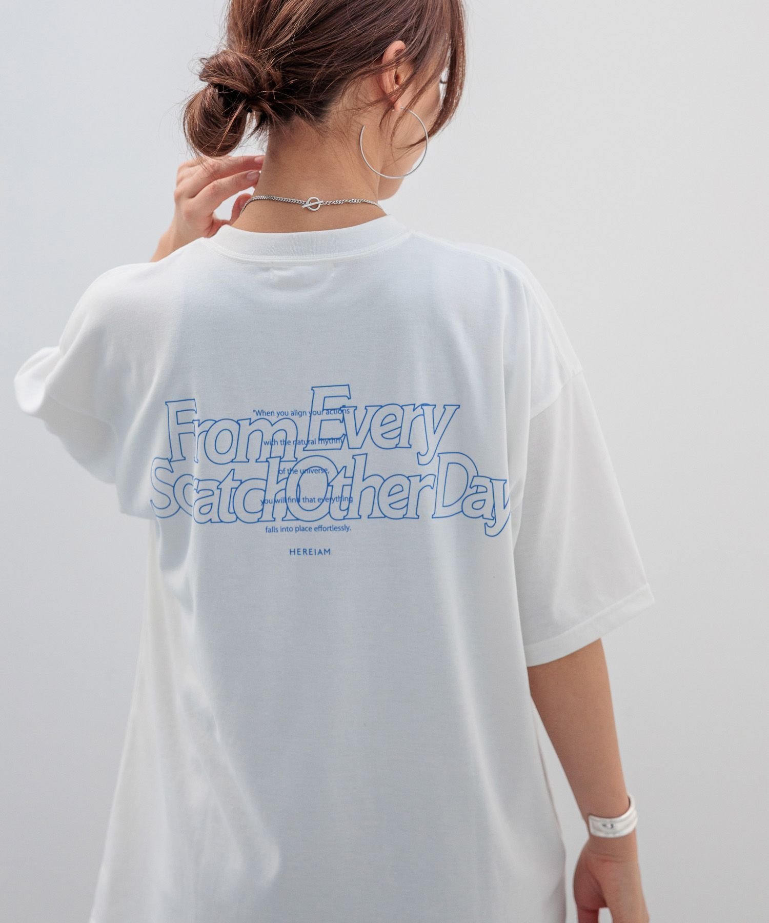 【ベイフロー/BAYFLOW】の【HEREIAM】速乾 ユニセックス/ScratchOD TEE インテリア・キッズ・メンズ・レディースファッション・服の通販 founy(ファニー) 　ファッション　Fashion　レディースファッション　Ladies' Fashion Online　おすすめ　Recommend　とろみ　Thickness　スウェット　Sweat　スポーツ　Sports　ダウン　Down　デニム　Denim　プリント　Print　ペンシル　Pencil　ルーズ　Loose　レギンス　Leggings　ワイド　Wide　吸水　Water Absorption　ホワイト×ブルー10|ID: prp329100004552422 ipo3291000000032670540