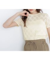 【ナチュラル ビューティー ベーシック/NATURAL BEAUTY BASIC】のカットレースTシャツ 人気、トレンドファッション・服の通販 founy(ファニー) ファッション Fashion レディースファッション WOMEN トップス・カットソー Tops/Tshirt シャツ/ブラウス Shirts/Blouses ロング / Tシャツ T-Shirts インナー Inner カットソー Cut And Sew サロペット Overalls シンプル Simple ストレッチ Stretch デニム Denim フィット Fit フェミニン Feminine ワーク Work |ID:prp329100004552476