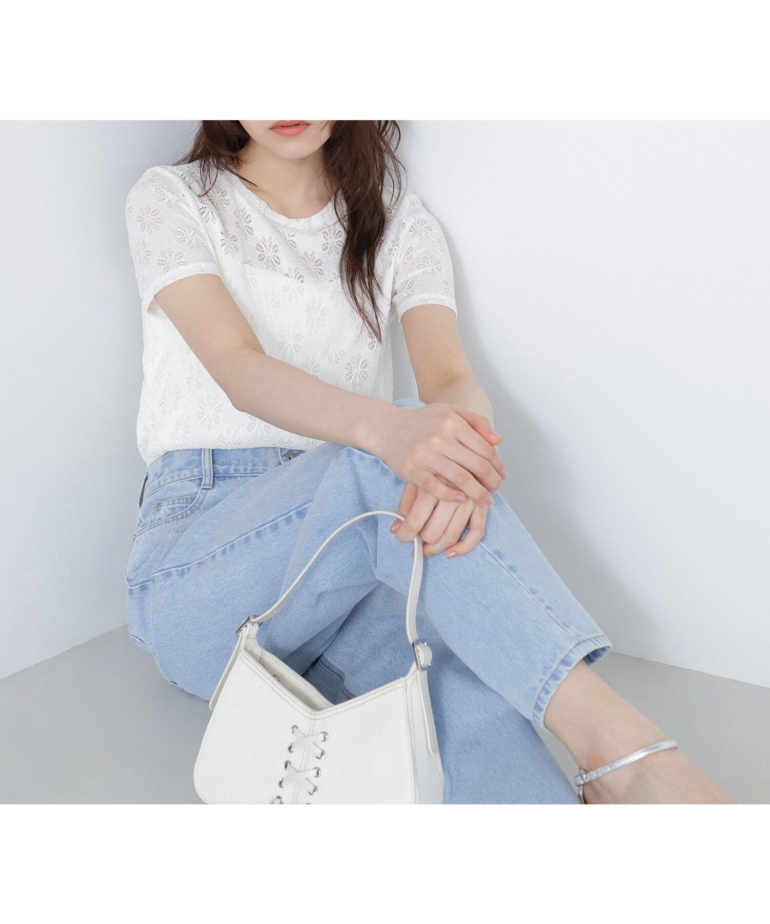 【ナチュラル ビューティー ベーシック/NATURAL BEAUTY BASIC】のカットレースTシャツ インテリア・キッズ・メンズ・レディースファッション・服の通販 founy(ファニー) 　ファッション　Fashion　レディースファッション　WOMEN　トップス・カットソー　Tops/Tshirt　シャツ/ブラウス　Shirts/Blouses　ロング / Tシャツ　T-Shirts　インナー　Inner　カットソー　Cut And Sew　サロペット　Overalls　シンプル　Simple　ストレッチ　Stretch　デニム　Denim　フィット　Fit　フェミニン　Feminine　ワーク　Work　オフ1|ID: prp329100004552476 ipo3291000000032494730