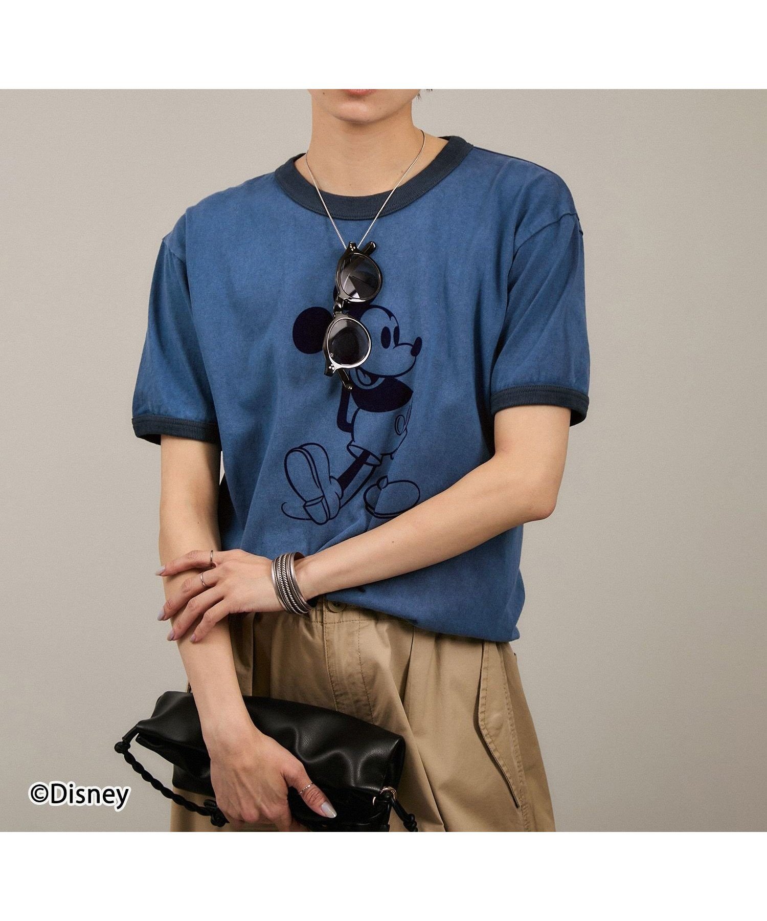 【サロン アダム エ ロペ/SALON adam et rope'】の【GOOD ROCK SPEED(グッドロックスピード)】 MICKEY MOUSE(ミッキーマウス) / 別注フロッキーTシャツ インテリア・キッズ・メンズ・レディースファッション・服の通販 founy(ファニー) 　ファッション　Fashion　レディースファッション　WOMEN　トップス・カットソー　Tops/Tshirt　シャツ/ブラウス　Shirts/Blouses　ロング / Tシャツ　T-Shirts　プリント　Print　ヴィンテージ　Vintage　別注　Special Order　ブルー系(45)|ID: prp329100004552507 ipo3291000000032468528