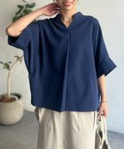 【シェトワ/Chez toi】のリネンタッチ袖ターンバックブラウス 人気、トレンドファッション・服の通販 founy(ファニー) ファッション Fashion レディースファッション WOMEN トップス・カットソー Tops/Tshirt シャツ/ブラウス Shirts/Blouses バッグ Bag シンプル Simple デニム Denim メタリック Metallic リネン Linen リラックス Relax ワイド Wide プチプライス・低価格 Affordable おすすめ Recommend thumbnail ネイビー|ID: prp329100004552609 ipo3291000000032267478
