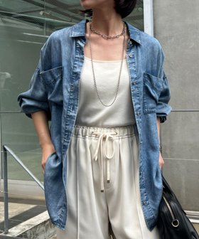 【ジェナ エスパス メルヴェイユ/Jena espace merveilleux】の【販売後即完売】【夏も着れる】テンセルデニムシャツ 人気、トレンドファッション・服の通販 founy(ファニー) ファッション Fashion レディースファッション Fashion for Women トップス・カットソー Cut & Sew Tops シャツ・ブラウス・オフィスカジュアル Elegant Blouses & Button-Ups 春 Spring スマート Smart, Elegant とろみ Fluid, Flowy Fabric デニム Denim, Jeans Material A/W・秋冬 Autumn/Winter S/S・春夏 SS, Spring/Summer, Warm Season 再入荷 Restock / Back in Stock おすすめ Recommended / Our Picks 夏 Summer |ID:prp329100004552622