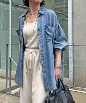 【ジェナ エスパス メルヴェイユ/Jena espace merveilleux】の【販売後即完売】【夏も着れる】テンセルデニムシャツ 人気、トレンドファッション・服の通販 founy(ファニー) ファッション Fashion レディースファッション Fashion for Women トップス・カットソー Cut & Sew Tops シャツ・ブラウス・オフィスカジュアル Elegant Blouses & Button-Ups 春 Spring スマート Smart, Elegant とろみ Fluid, Flowy Fabric デニム Denim, Jeans Material A/W・秋冬 Autumn/Winter S/S・春夏 SS, Spring/Summer, Warm Season 再入荷 Restock / Back in Stock おすすめ Recommended / Our Picks 夏 Summer |ID:prp329100004552622