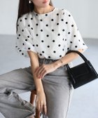 【リベリー/Riberry】のオーガンジー半袖ブラウス【フロッキードット/無地】 人気、トレンドファッション・服の通販 founy(ファニー) ファッション Fashion レディースファッション Fashion for Women トップス・カットソー Cut & Sew Tops シャツ・ブラウス・オフィスカジュアル Elegant Blouses & Button-Ups オーガンジー Organza Fabric カーゴパンツ Cargo Pants, Utility Pants 軽量 Lightweight, Ultra Light シアー Sheer, See-Through シンプル Simple, Minimal スリーブ Sleeve, Long Sleeve / Short Sleeve デニム Denim, Jeans Material トレンド Trend, Trending Now ドット Polka Dot, Dot Pattern フォーマル Formal, Dressy 半袖 Short Sleeve, Half Sleeve 無地 Plain, Solid Color エレガント 上品 Elegant thumbnail ホワイト×ブラック|ID: prp329100004552628 ipo3291000000033225835