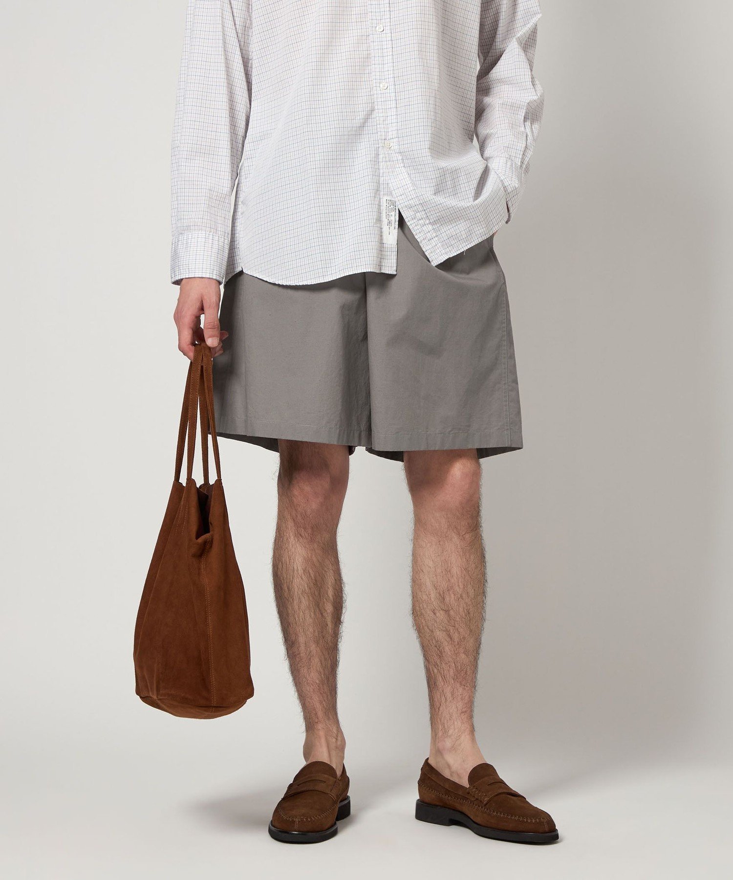 【ビューティ&ユース ユナイテッドアローズ/BEAUTY&YOUTH / UNITED ARROWS / MEN】のSteven Alan C/LNN オーバー イージー ショート パンツ インテリア・キッズ・メンズ・レディースファッション・服の通販 founy(ファニー) 　ファッション　Fashion　メンズファッション　Men's Style Online　ボトムス　Bottoms/Men　ハーフ / ショートパンツ　Short Pants　コンパクト　Compact　シャーリング　Shirring　ショート　Short　タイプライター　Typewriter　ドローコード　Draw Cord　バランス　Balance　フォルム　Form　ポケット　Pocket　リラックス　Relax　MD.GRAY|ID: prp329100004552645 ipo3291000000032672771