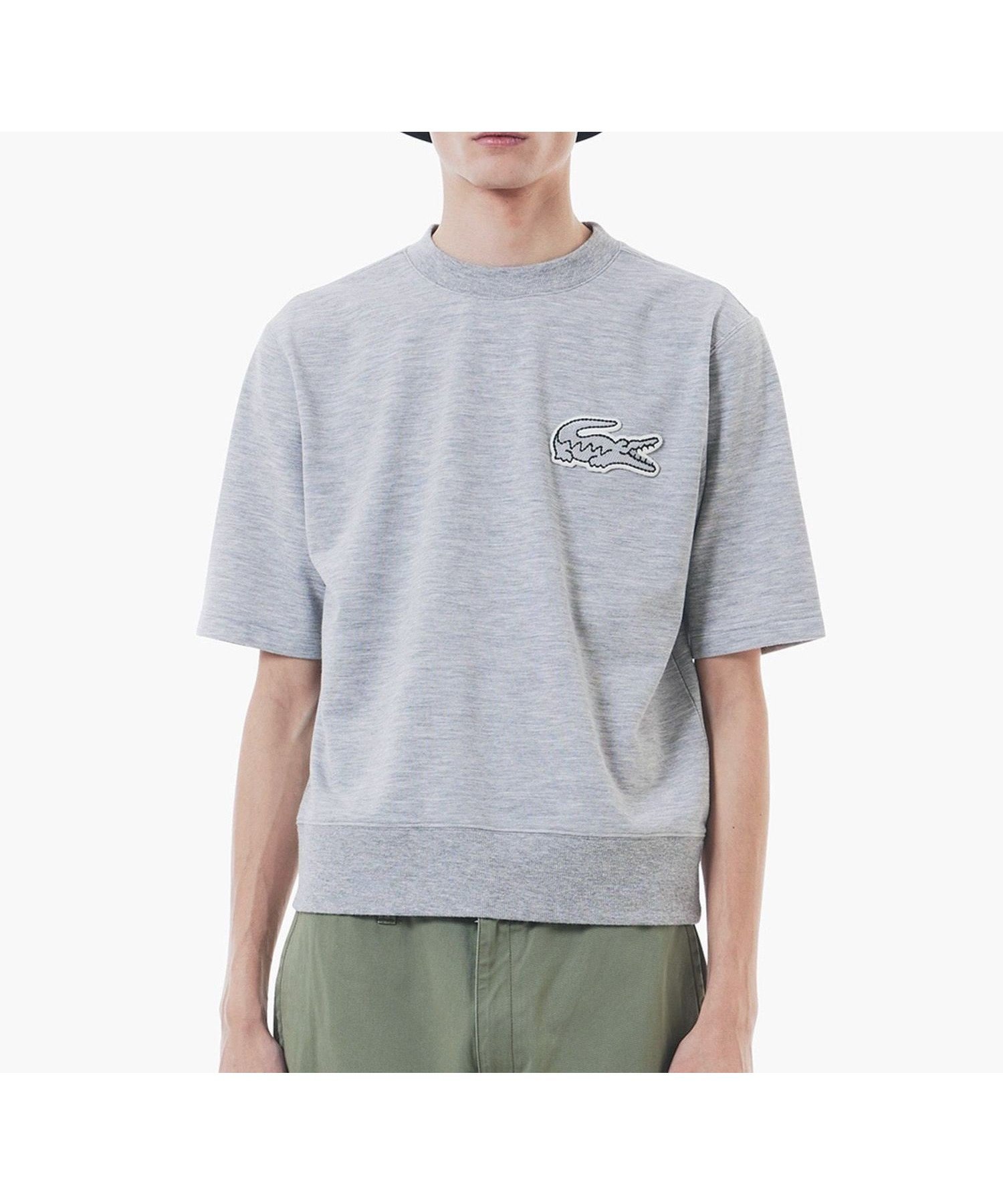 【ラコステ/LACOSTE / MEN】のオーバーサイズクロックエンブレムスウェットTシャツ トレーナー インテリア・キッズ・メンズ・レディースファッション・服の通販 founy(ファニー) 　ファッション　Fashion　メンズファッション　Fashion for Men　スウェット / スエット　Sweatshirt, Sweatwear　トレーナー　Sweatshirt, Trainer　夏　Summer　定番　Standard, Basic Item　春　Spring　S/S・春夏　SS, Spring/Summer, Warm Season　グレー|ID: prp329100004552744 ipo3291000000033509160