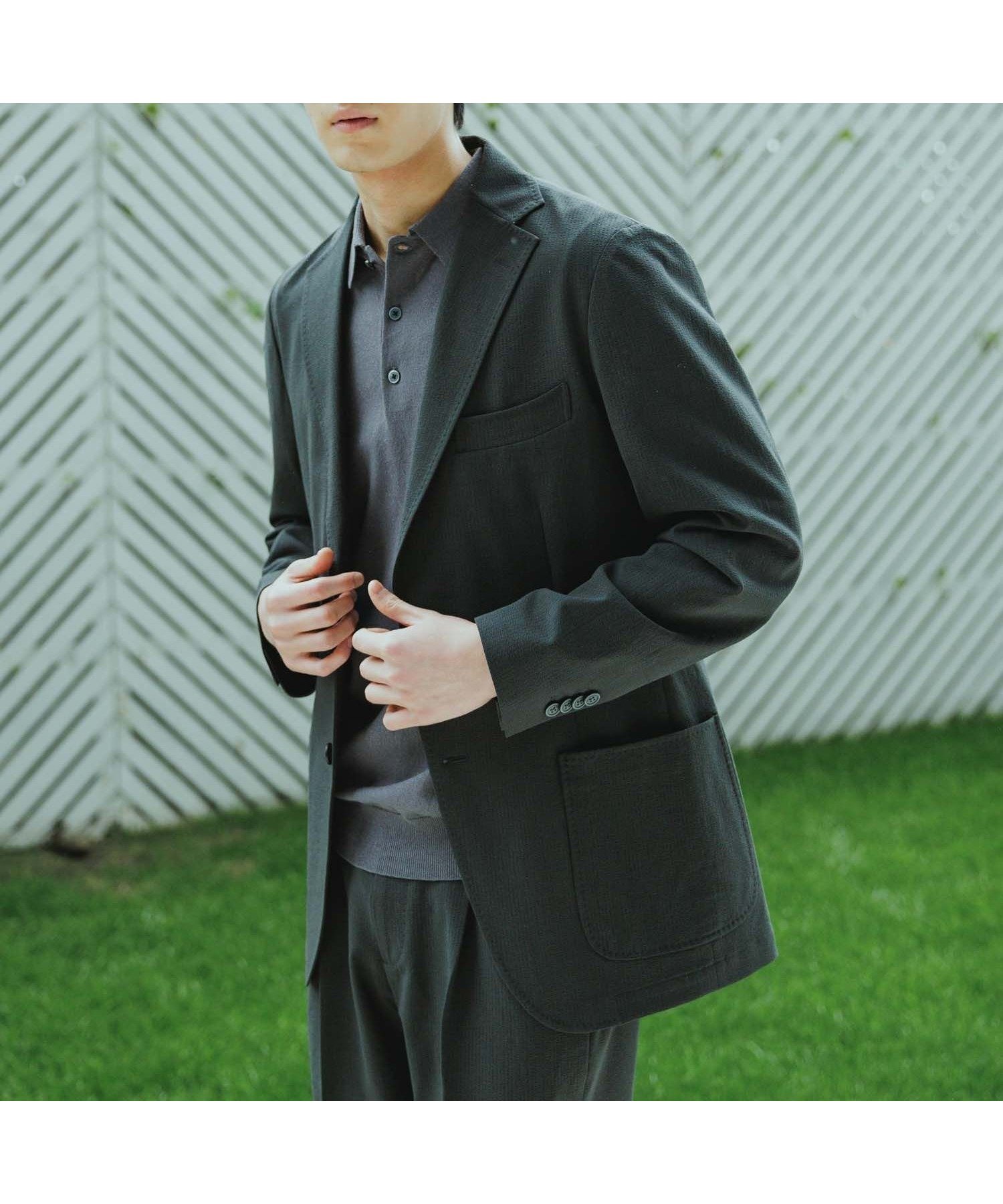 【グローバルワーク/GLOBAL WORK / MEN】のシアサッカージャケット/Salon de GW/253198 人気、トレンドファッション・服の通販 founy(ファニー) 　ファッション　Fashion　メンズファッション　MEN　サッカー　Soccer　ジャケット　Jacket　セットアップ　Set Up　パッチ　Patch　フィット　Fit　フロント　Front　ベーシック　Basic　ボトム　Bottom　ポケット　Pocket　レギュラー　Regular　ワーク　Work　夏　Summer　ビジネス 仕事 通勤　Business　 other-1|ID: prp329100004552805 ipo3291000000032178691