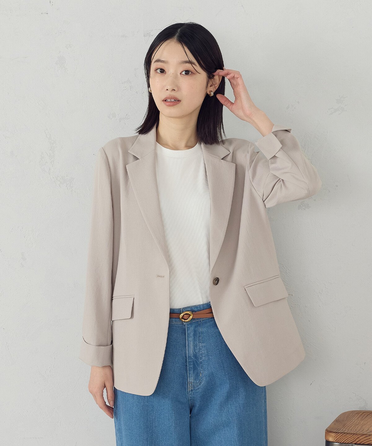 【コムサイズム/COMME CA ISM】の【UVカット・吸汗速乾・接触冷感】kireri ストレッチドライツイル ジャケット インテリア・キッズ・メンズ・レディースファッション・服の通販 founy(ファニー) 　ファッション　Fashion　レディースファッション　WOMEN　アウター　Coat Outerwear　ジャケット　Jackets　おすすめ　Recommend　ジャケット　Jacket　ストレート　Straight　スリット　Slit　セットアップ　Set Up　リラックス　Relax　夏　Summer　グレージュ|ID: prp329100004552832 ipo3291000000032361911