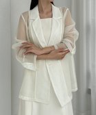 【ジュノア/JUNOAH】のLouere シアーテーラードジャケット 人気、トレンドファッション・服の通販 founy(ファニー) ファッション Fashion レディースファッション WOMEN アウター Coat Outerwear ジャケット Jackets テーラードジャケット Tailored Jackets thumbnail アイボリー|ID: prp329100004552867 ipo3291000000032386208