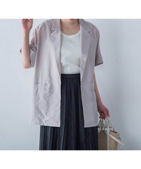 【ロートレ アモン/LAUTRE AMONT】の【WEB限定】シアースラブジャケット≪手洗い可能≫ 人気、トレンドファッション・服の通販 founy(ファニー) ファッション Fashion レディースファッション Fashion for Women アウター Coat / Outerwear Collection レディースジャケット・軽アウター Jackets ノースリーブ Sleeveless, No-Sleeve ベーシック Basic, Essential エレガント 上品 Elegant 半袖 Short Sleeve, Half Sleeve 夏 Summer ビジネス 仕事 通勤 Business / Work / Commuting |ID:prp329100004552899