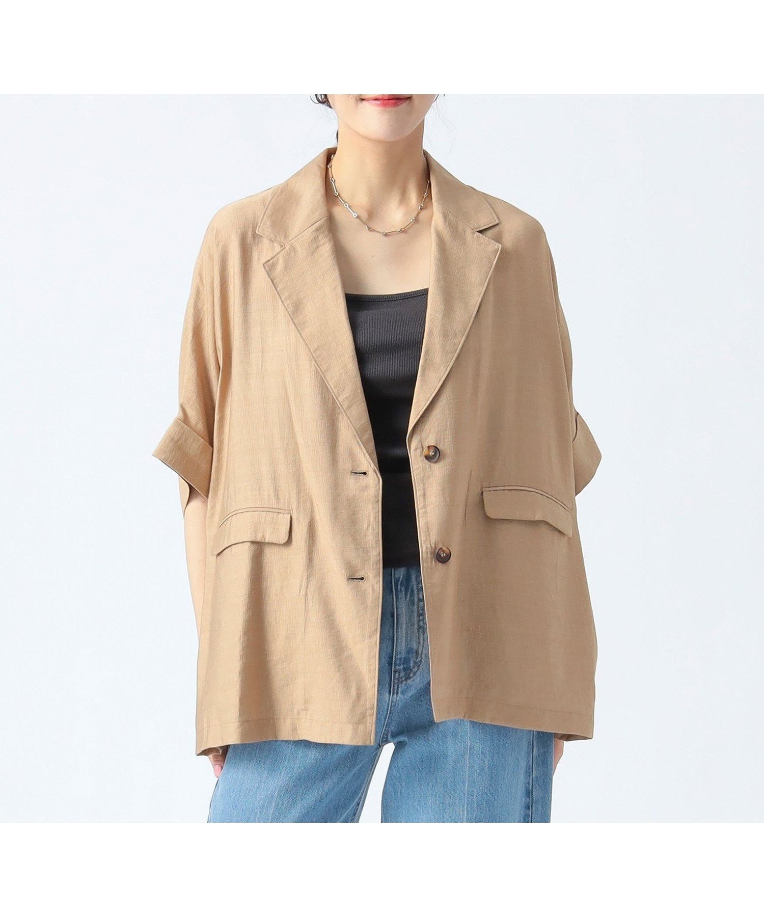 【ビームス ハート/BEAMS HEART】のフレンチスリーブ ジャケット 25SS 夏 半袖ジャケット レディース インテリア・キッズ・メンズ・レディースファッション・服の通販 founy(ファニー) 　ファッション　Fashion　レディースファッション　Fashion for Women　アウター　Coat / Outerwear Collection　レディースジャケット・軽アウター　Jackets　2025年　2025　2025春夏・S/S　Spring/Summer 2025 SS25　おすすめ　Recommended / Our Picks　キャミソール　Camisole, Spaghetti Strap Top　シンプル　Simple, Minimal　ジャケット　Jacket, Outerwear　スリーブ　Sleeve, Long Sleeve / Short Sleeve　タンク　Tank Top, Sleeveless Top　トレンド　Trend, Trending Now　ノースリーブ　Sleeveless, No-Sleeve　フレンチ　French, French Style　ルーズ　Loose, Oversized　半袖　Short Sleeve, Half Sleeve　夏　Summer　旅行　Travel　春　Spring　S/S・春夏　SS, Spring/Summer, Warm Season　軽量　Lightweight, Ultra Light　CAMEL|ID: prp329100004552942 ipo3291000000033899374