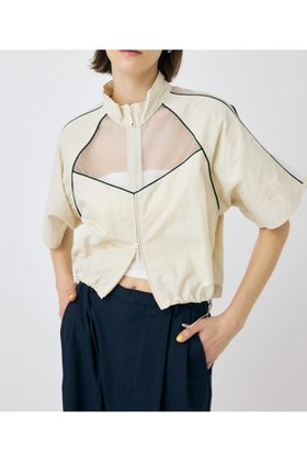 【マウジー/moussy】のPIPING HALF SLEEVE トラックジャケット 人気、トレンドファッション・服の通販 founy(ファニー) ファッション Fashion レディースファッション WOMEN アウター Coat Outerwear ジャケット Jackets おすすめ Recommend インナー Inner シアー Sheer ジャケット Jacket メッシュ Mesh 人気 Popularity 再入荷 Restock/Back In Stock/Re Arrival |ID:prp329100004552946
