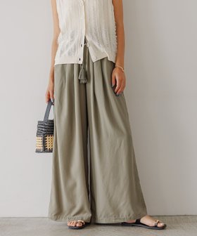 【ベイフロー/BAYFLOW】のテンセル(TM)繊維混ワイドパンツ 人気、トレンドファッション・服の通販 founy(ファニー) ファッション Fashion レディースファッション Fashion for Women パンツ Pants & Trousers おすすめ Recommended / Our Picks スタンダード Standard, Basic セットアップ Set-Up, Coordinated Outfit ワイド Wide, Wide Fit 人気 Popular, Best Seller 半袖 Short Sleeve, Half Sleeve |ID:prp329100004552982