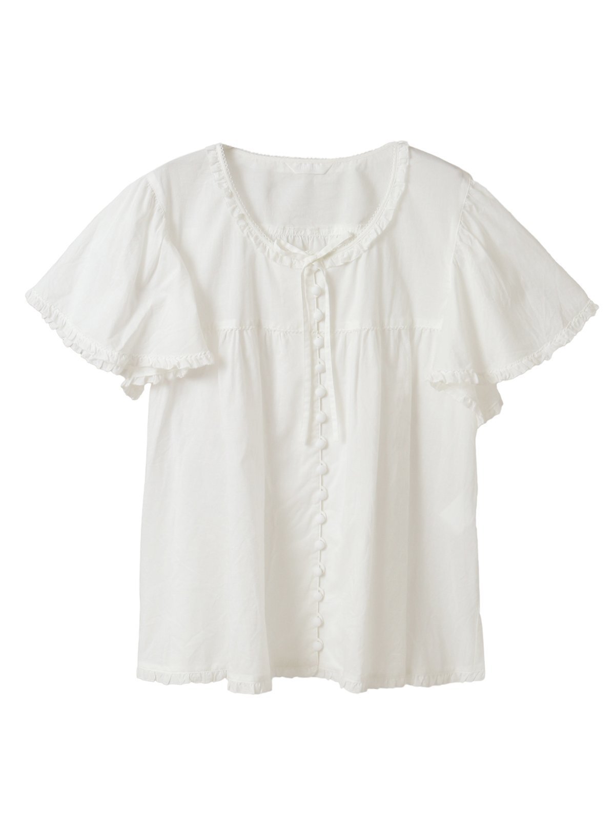 【ピンクハウス/PINK HOUSE】のローンブラウス インテリア・キッズ・メンズ・レディースファッション・服の通販 founy(ファニー) 　ファッション　Fashion　レディースファッション　WOMEN　トップス・カットソー　Tops/Tshirt　シャツ/ブラウス　Shirts/Blouses　シンプル　Simple　フリル　Frills　フレア　Flare　フロント　Front　リボン　Ribbon　シロ|ID: prp329100004552991 ipo3291000000032303167