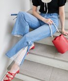 【マジェスティック レゴン/MAJESTIC LEGON】のレースベルトセット裾リボンデニム ブルー|ID: prp329100004553052 ipo3291000000032721512