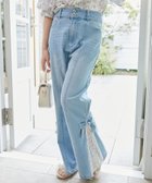 【マジェスティック レゴン/MAJESTIC LEGON】のレースベルトセット裾リボンデニム サックス|ID: prp329100004553052 ipo3291000000032721515