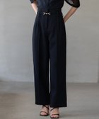 【セゾンドパピヨン/SAISON DE PAPILLON】の【生地リニューアル】スカラップハイウエストパンツ 人気、トレンドファッション・服の通販 founy(ファニー) ファッション Fashion レディースファッション WOMEN パンツ Pants スカラップ Scalloped フェイク Fake フロント Front ポケット Pocket ワイド Wide エレガント 上品 Elegant thumbnail ブラック|ID: prp329100004553067 ipo3291000000032181314