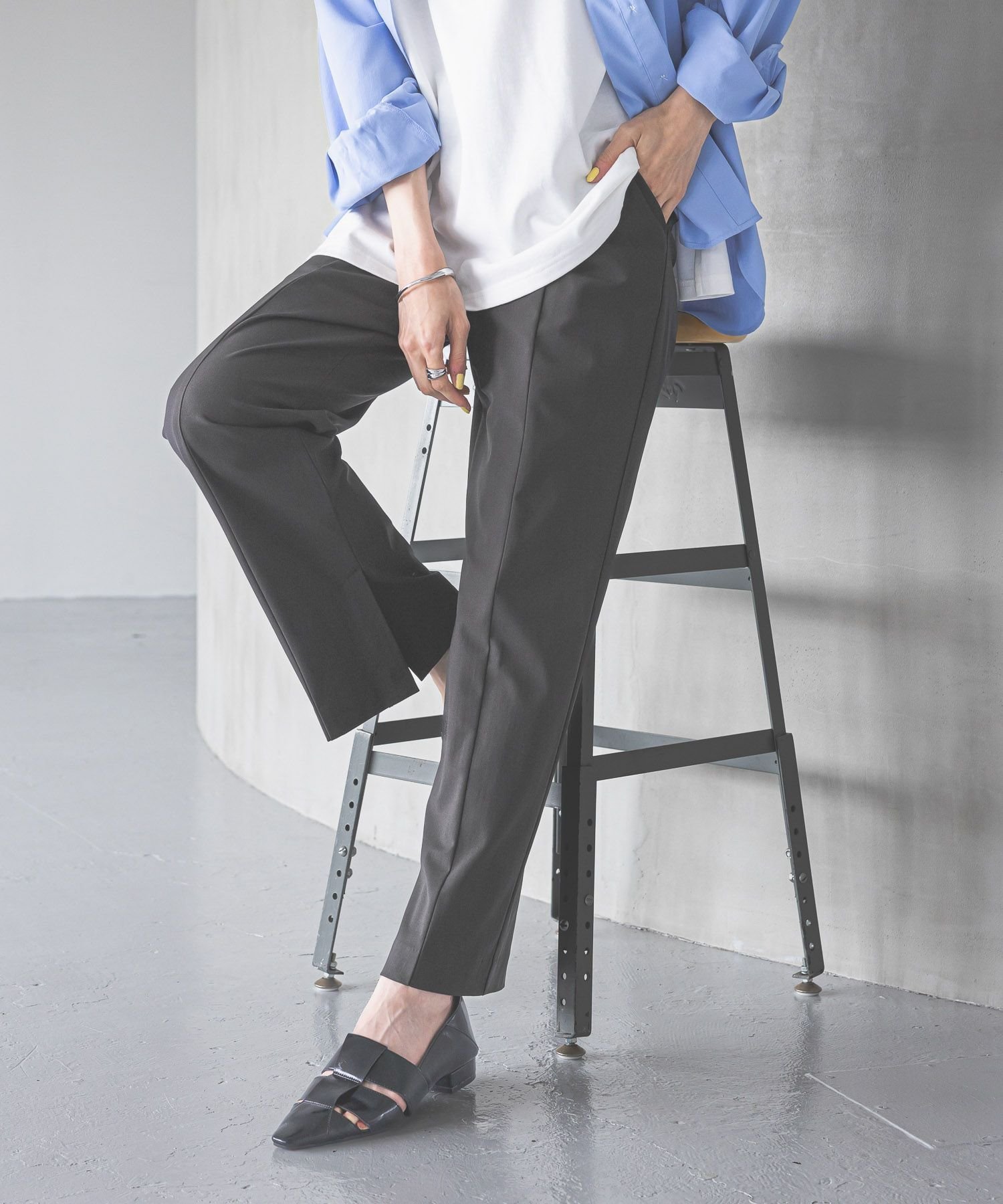 【グローバルワーク/GLOBAL WORK】のスゴラクストレッチスリットパンツ/323390 人気、トレンドファッション・服の通販 founy(ファニー) 　ファッション　Fashion　レディースファッション　Fashion for Women　パンツ　Pants & Trousers　カットソー　Cut and Sewn Top　ストレッチ　Stretch, Stretchy Fabric　スリット　Slit, Slit Detail　チュニック　Tunic, Long Top　ビッグ　Big, Oversized　フロント　Front, Front Design　ビジネス 仕事 通勤　Business / Work / Commuting　楽ちん　Easy Fit, Comfortable　 other-1|ID: prp329100004553074 ipo3291000000032747752