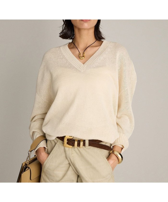 【ブリル/BRILL】のリネンコットンVネックプルオーバーニット インテリア・キッズ・メンズ・レディースファッション・服の通販 founy(ファニー) https://founy.com/ ファッション Fashion レディースファッション Fashion for Women トップス・カットソー Cut & Sew Tops ニット Knit Tops & Sweaters カジュアルプルオーバー・ニットトップス Pullovers & Knit Tops / Casual Pullovers Vネックトップス V-Neck Tops / V-Cut Neckline Shirts パターン Pattern, Design Print ホールガーメント WholeGarment, Seamless Knit リネン Linen, Linen Fabric 夏 Summer |ID: prp329100004554047 ipo3291000000032622391