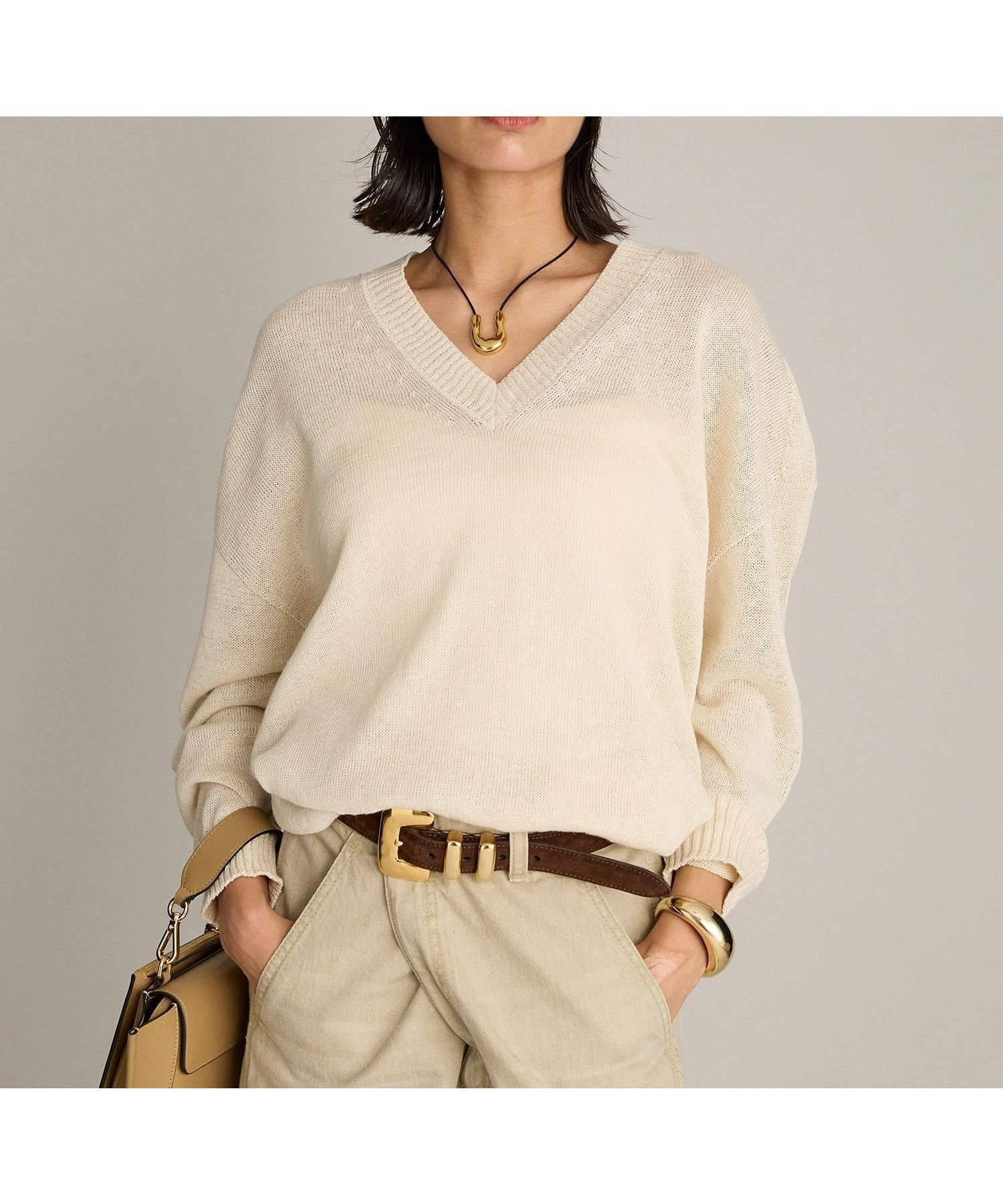 【ブリル/BRILL】のリネンコットンVネックプルオーバーニット インテリア・キッズ・メンズ・レディースファッション・服の通販 founy(ファニー) 　ファッション　Fashion　レディースファッション　Fashion for Women　トップス・カットソー　Cut & Sew Tops　ニット　Knit Tops & Sweaters　カジュアルプルオーバー・ニットトップス　Pullovers & Knit Tops / Casual Pullovers　Vネックトップス　V-Neck Tops / V-Cut Neckline Shirts　パターン　Pattern, Design Print　ホールガーメント　WholeGarment, Seamless Knit　リネン　Linen, Linen Fabric　夏　Summer　アイボリー05|ID: prp329100004554047 ipo3291000000032622392