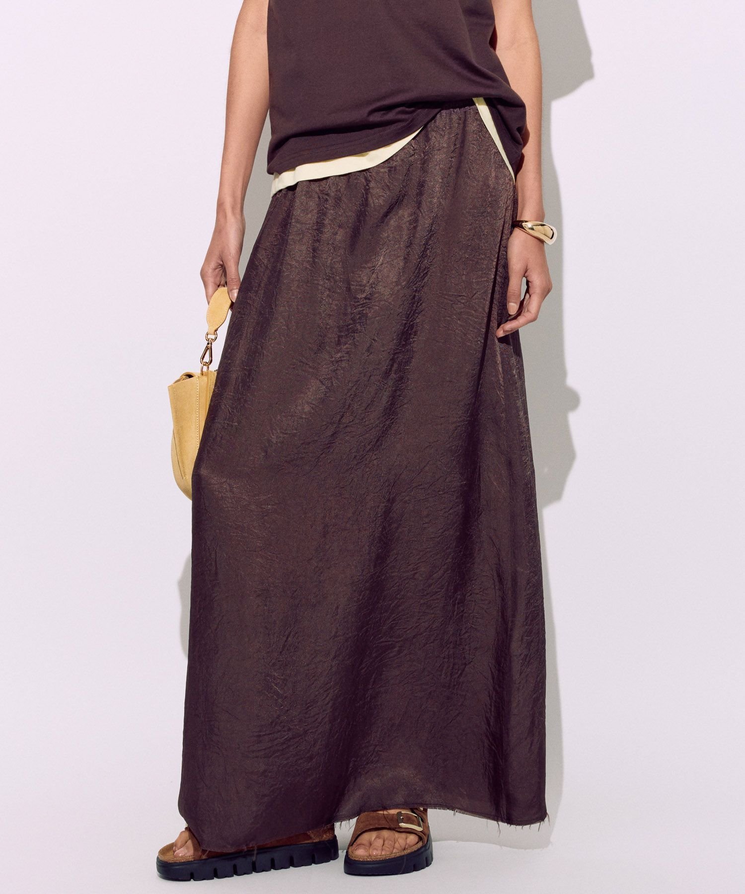 【ブリル/BRILL】のフィブリルEASYスカート 人気、トレンドファッション・服の通販 founy(ファニー) 　ファッション　Fashion　レディースファッション　WOMEN　スカート　Skirt　クラッシュ　Crash　シルク　Silk　ストリング　String　 other-1|ID: prp329100004554053 ipo3291000000032311942