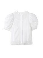 【フレイ アイディー/FRAY I.D】のタックパフボリュームスリーブブラウス 人気、トレンドファッション・服の通販 founy(ファニー) ファッション Fashion レディースファッション Fashion for Women トップス・カットソー Cut & Sew Tops シャツ・ブラウス・オフィスカジュアル Elegant Blouses & Button-Ups ボリューム袖・フリルスリーブブラウス Voluminous & Ruffle Sleeves / Puffy Sleeve Tops インナー Innerwear オーガンジー Organza Fabric ギャザー Gathered, Ruffled シアー Sheer, See-Through スリーブ Sleeve, Long Sleeve / Short Sleeve デニム Denim, Jeans Material リボン Ribbon, Bow エレガント 上品 Elegant |ID:prp329100004554095