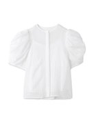 【フレイ アイディー/FRAY I.D】のタックパフボリュームスリーブブラウス 人気、トレンドファッション・服の通販 founy(ファニー) ファッション Fashion レディースファッション Fashion for Women トップス・カットソー Cut & Sew Tops シャツ・ブラウス・オフィスカジュアル Elegant Blouses & Button-Ups ボリューム袖・フリルスリーブブラウス Voluminous & Ruffle Sleeves / Puffy Sleeve Tops インナー Innerwear オーガンジー Organza Fabric ギャザー Gathered, Ruffled シアー Sheer, See-Through スリーブ Sleeve, Long Sleeve / Short Sleeve デニム Denim, Jeans Material リボン Ribbon, Bow エレガント 上品 Elegant thumbnail WHT[001]|ID: prp329100004554095 ipo3291000000033347742