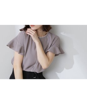 【ナチュラル ビューティー ベーシック/NATURAL BEAUTY BASIC】のバイカラーフリルスリーブブラウス 人気、トレンドファッション・服の通販 founy(ファニー) ファッション Fashion レディースファッション WOMEN トップス・カットソー Tops/Tshirt シャツ/ブラウス Shirts/Blouses シフォン Chiffon シンプル Simple スリーブ Sleeve トレンド Trend フレア Flare ボトム Bottom エレガント 上品 Elegant |ID:prp329100004554113