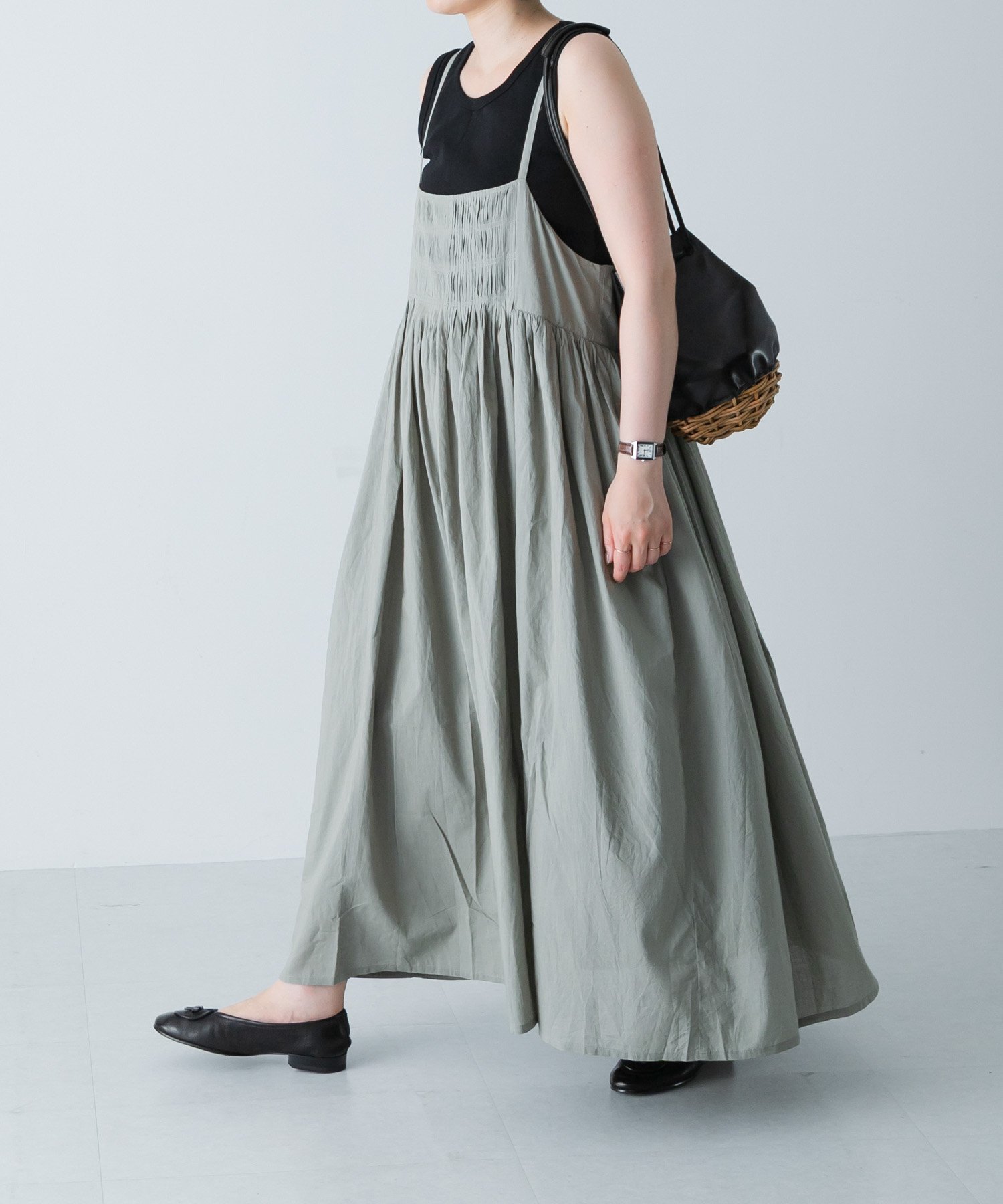【かぐれ/kagure / URBAN RESEARCH】のピンタックキャミワンピース インテリア・キッズ・メンズ・レディースファッション・服の通販 founy(ファニー) 　ファッション　Fashion　レディースファッション　Fashion for Women　ワンピース　Dresses　キャミソールワンピース　Camisole Dresses　インド　Indian Textile　インナー　Innerwear　キャミワンピース　Cami Dress, Slip Dress　ノースリーブ　Sleeveless, No-Sleeve　長袖　Long Sleeve, Full Sleeve　ポケット　Pocket, Pocket Detail　半袖　Short Sleeve, Half Sleeve　ロング　Long, Long-Length　S/S・春夏　SS, Spring/Summer, Warm Season　夏　Summer　エレガント 上品　Elegant　2025年　2025　2025春夏・S/S　Spring/Summer 2025 SS25　SAGE|ID: prp329100004554136 ipo3291000000032734886