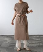 【その他のブランド/Other】のmitis/プチハイネックフレンチスリーブTシャツワンピース 人気、トレンドファッション・服の通販 founy(ファニー) ファッション Fashion レディースファッション Ladies' Fashion Online ワンピース Dress シャツワンピース Shirt Dresses スカーフ Scarf スリット Slit ネックレス Necklace ベスト Vest thumbnail モカ|ID: prp329100004554138 ipo3291000000032621816