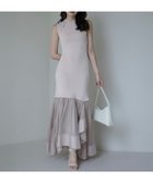 【アニュアンス/anuans】のカスケードニットドッキングワンピース PINK BEIGE|ID:prp329100004554189