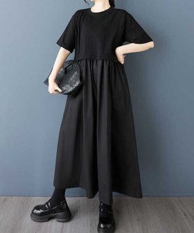 【スピーガ/SPIGA】の半袖ギャザードッキングワンピース 人気、トレンドファッション・服の通販 founy(ファニー) ファッション Fashion レディースファッション Ladies' Fashion Online ワンピース Dress カットソー Cut And Sew キャップ Cap ギャザー Gather コンビ Combination ジャケット Jacket スニーカー Sneakers スポーティ Sporty チェーン Chain バランス Balance バングル Bangle ベスト Vest ボトム Bottom 半袖 Short Sleeve おすすめ Recommend 夏 Summer |ID:prp329100004554259
