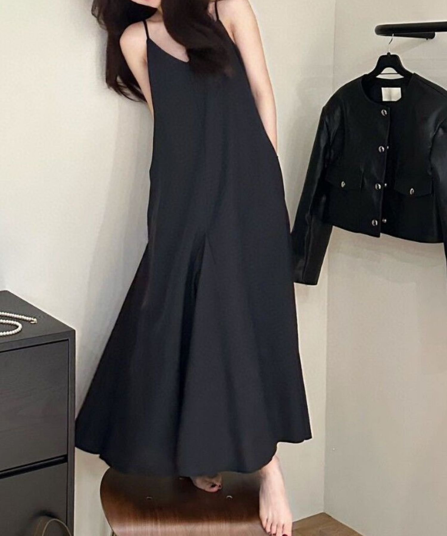 【スピーガ/SPIGA】のキャミ裾マーメイドマキシワンピース インテリア・キッズ・メンズ・レディースファッション・服の通販 founy(ファニー) 　ファッション　Fashion　レディースファッション　Ladies' Fashion Online　ワンピース　Dress　マキシワンピース　Maxi Dress　キャミ　Cami　クロ|ID: prp329100004554270 ipo3291000000032623983