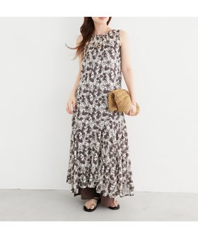 【ルクールブラン/le.coeur blanc】の《手洗い可能》Fanakaフラワーノースリワンピース 人気、トレンドファッション・服の通販 founy(ファニー) ファッション Fashion レディースファッション Fashion for Women ワンピース Dresses おすすめ Recommended / Our Picks カーディガン Cardigan, Knitwear ティアード Tiered, Tiered Style デニム Denim, Jeans Material プリント Print, Printed Pattern ベスト Vest, Waistcoat エレガント 上品 Elegant |ID:prp329100004554309