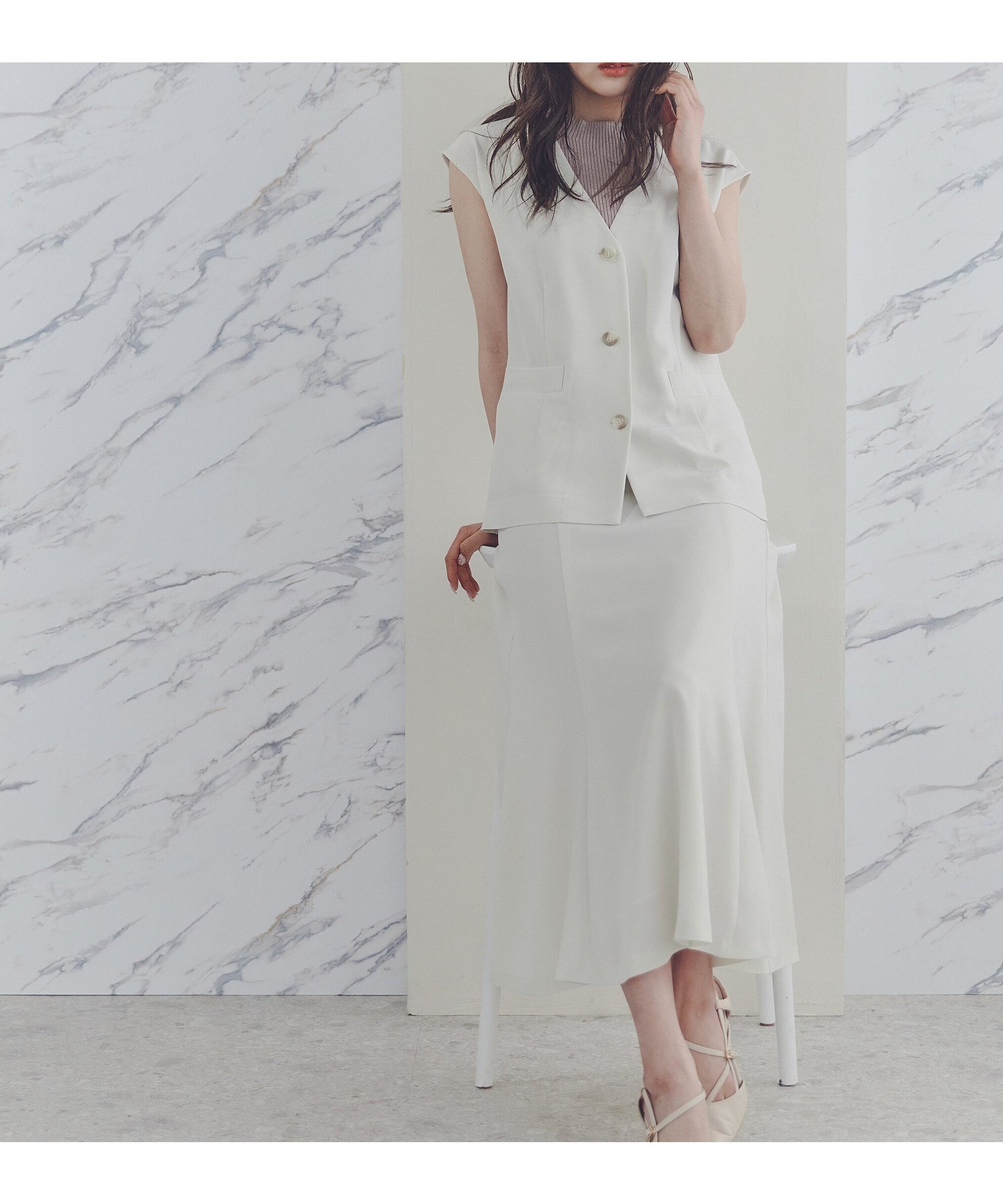 【プロポーション ボディドレッシング/PROPORTION BODY DRESSING】のフレアマーメイドスカート インテリア・キッズ・メンズ・レディースファッション・服の通販 founy(ファニー) 　ファッション　Fashion　レディースファッション　WOMEN　スカート　Skirt　シンプル　Simple　セットアップ　Set Up　マーメイド　Mermaid　夏　Summer　ビジネス 仕事 通勤　Business　エクリュ1|ID: prp329100004554375 ipo3291000000032401922